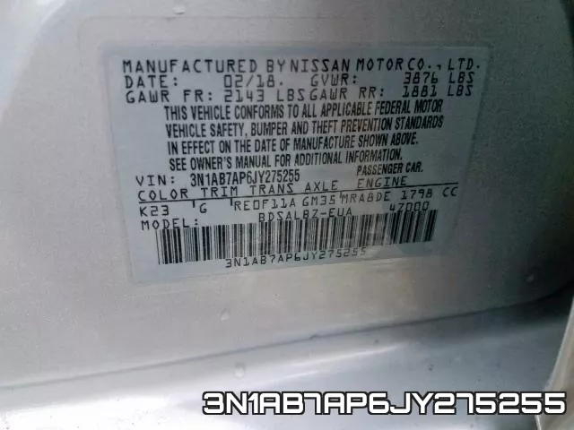 3N1AB7AP6JY275255 фото 2