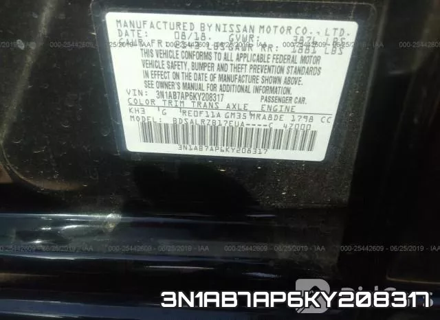3N1AB7AP6KY208317 фото 10