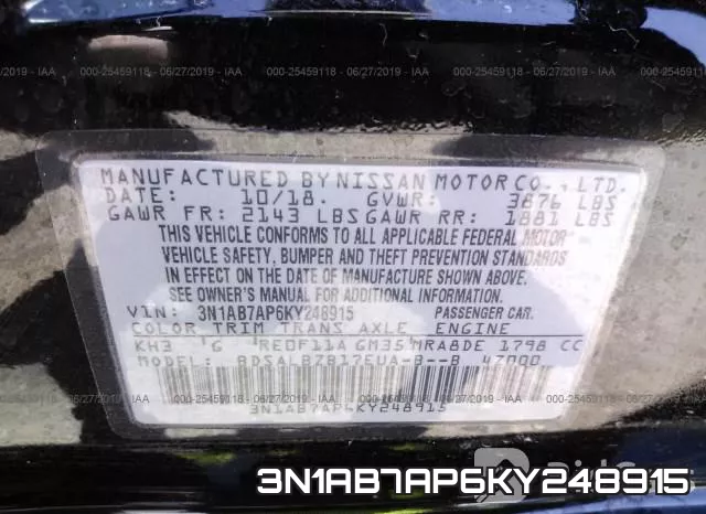 3N1AB7AP6KY248915 фото 10