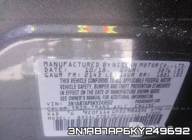 3N1AB7AP6KY249692 фото 10