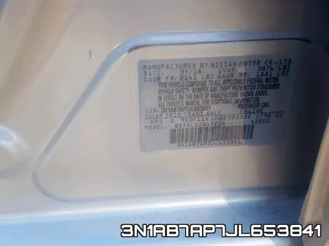 3N1AB7AP7JL653841 фото 2