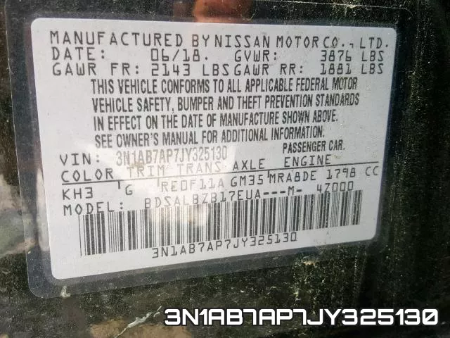 3N1AB7AP7JY325130 фото 2