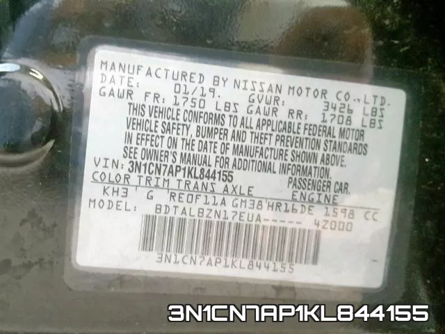 3N1CN7AP1KL844155 фото 2