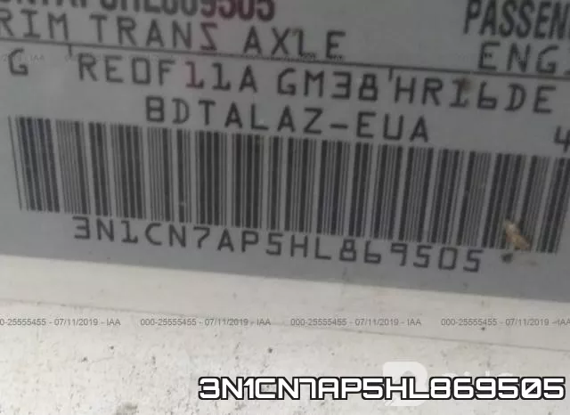 3N1CN7AP5HL869505 фото 10
