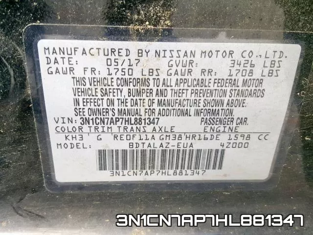 3N1CN7AP7HL881347 фото 2