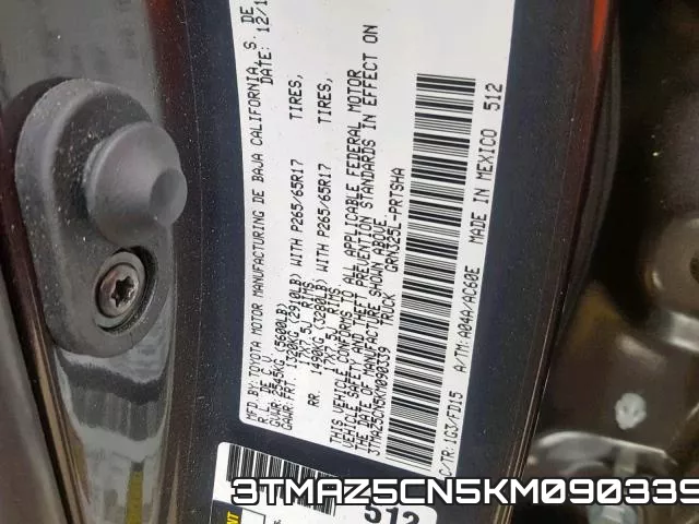 3TMAZ5CN5KM090339 фото 2