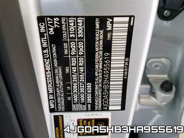 4JGDA5HB3HA955619 фото 2
