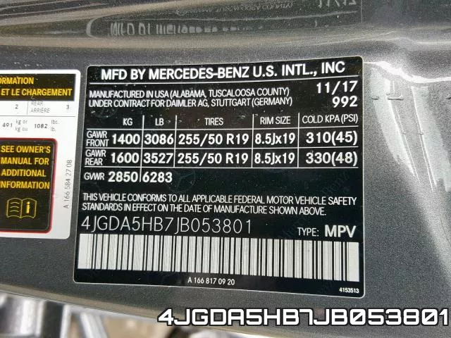 4JGDA5HB7JB053801 фото 2