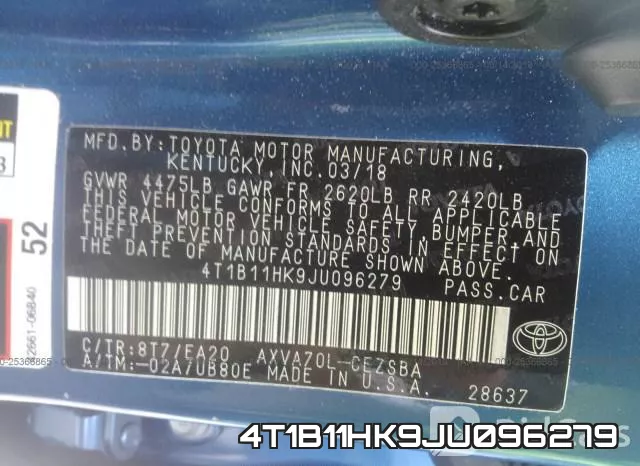 4T1B11HK9JU096279 фото 10