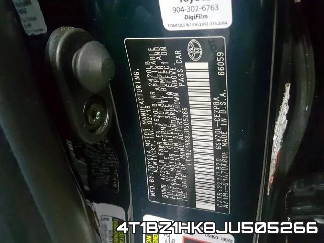 4T1BZ1HK8JU505266 фото 2