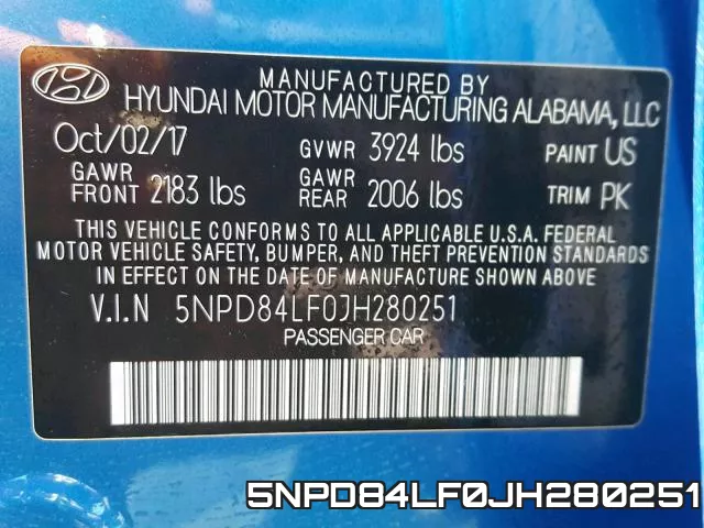 5NPD84LF0JH280251 фото 2