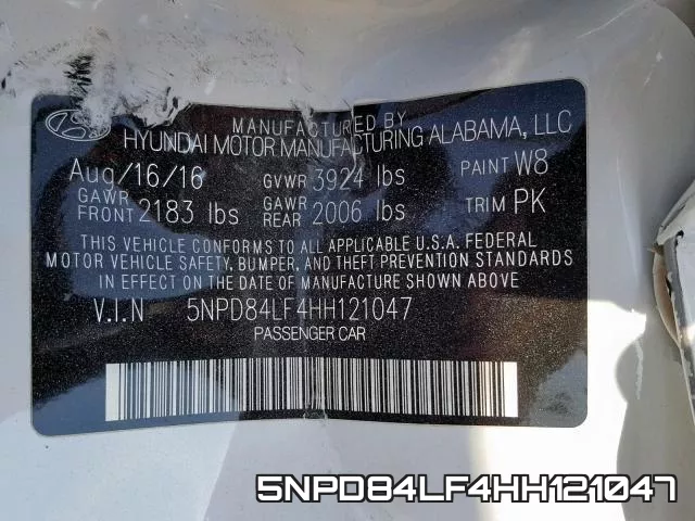 5NPD84LF4HH121047 фото 2