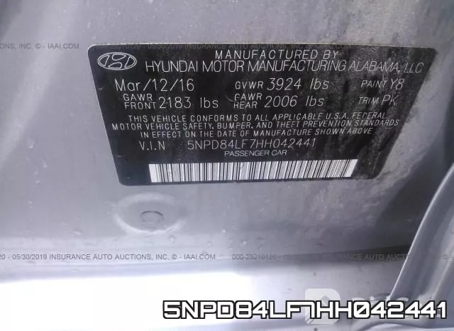 5NPD84LF7HH042441 фото 10