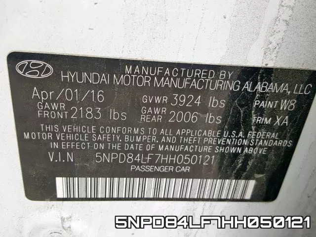 5NPD84LF7HH050121 фото 2