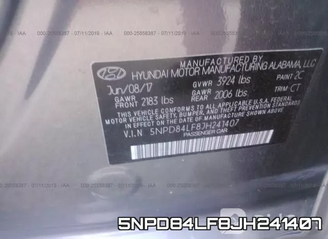 5NPD84LF8JH241407 фото 10