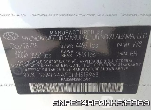5NPE24AF0HH519963 фото 10