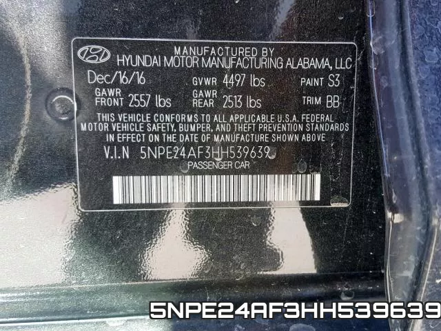 5NPE24AF3HH539639 фото 2