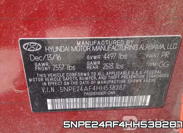 5NPE24AF4HH538287 фото 10