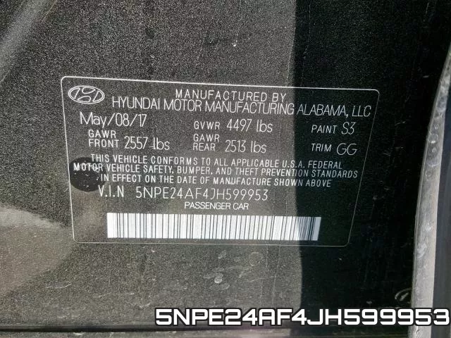5NPE24AF4JH599953 фото 2