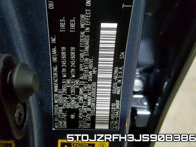 5TDJZRFH3JS908386 фото 2