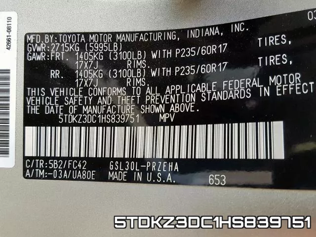 5TDKZ3DC1HS839751 фото 2