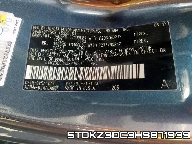5TDKZ3DC3HS871939 фото 2