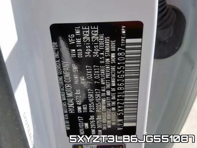 5XYZT3LB6JG551087 фото 2