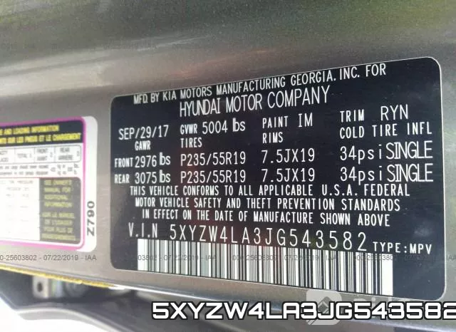 5XYZW4LA3JG543582 фото 10