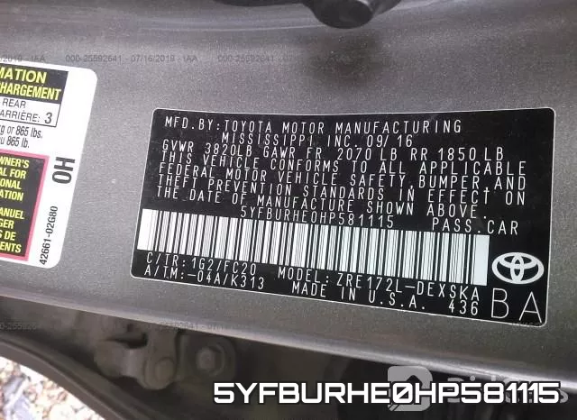 5YFBURHE0HP581115 фото 10