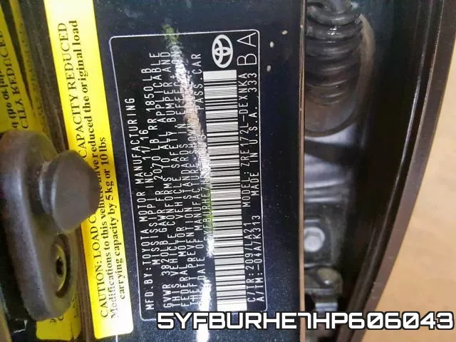 5YFBURHE7HP606043 фото 2
