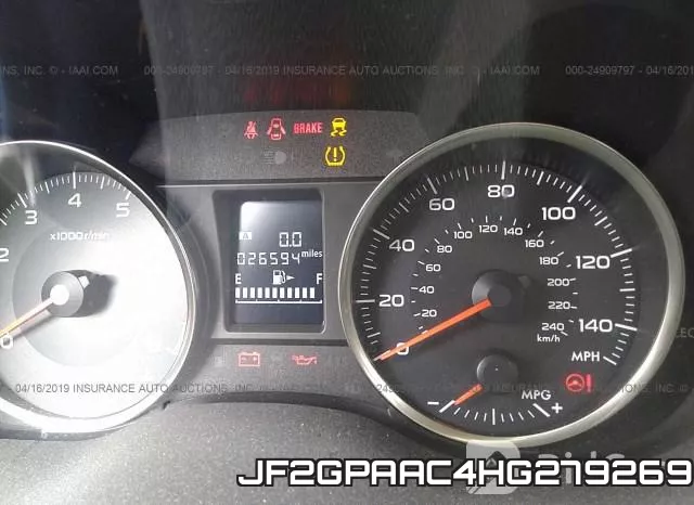 JF2GPAAC4HG279269 фото 8