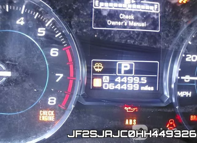 JF2SJAJC0HH449326 фото 8