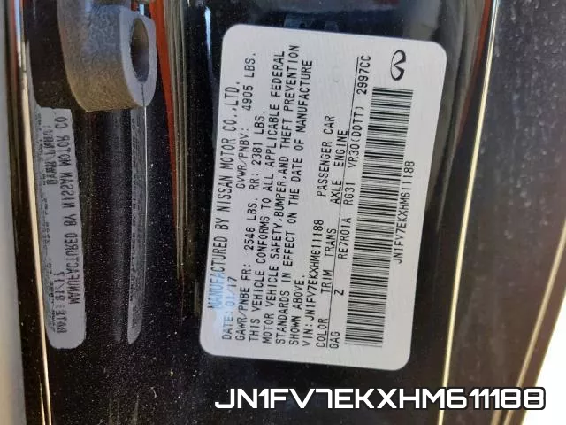 JN1FV7EKXHM611188 фото 2
