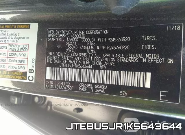 JTEBU5JR1K5643644 фото 10