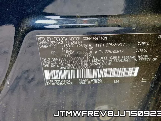 JTMWFREV8JJ750923 фото 2