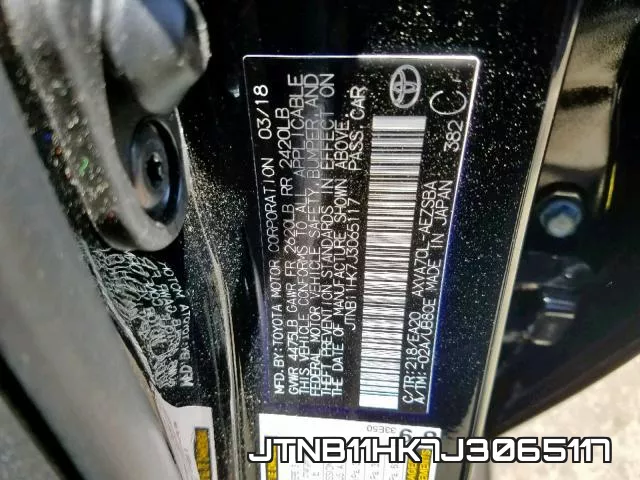 JTNB11HK7J3065117 фото 2