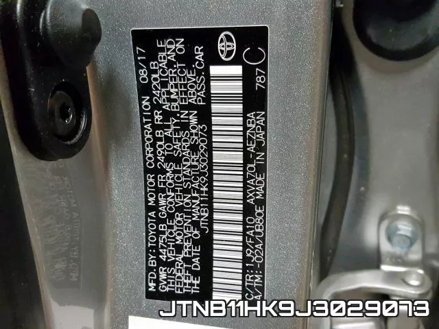 JTNB11HK9J3029073 фото 2