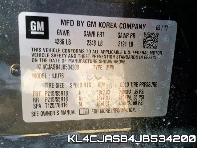 KL4CJASB4JB534200 фото 2