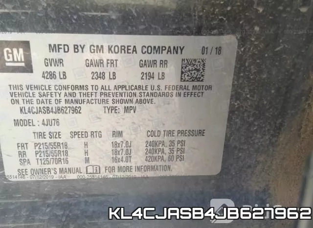 KL4CJASB4JB627962 фото 10