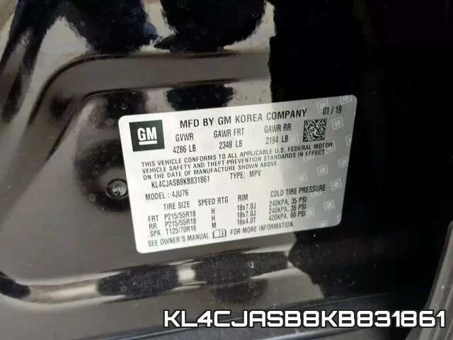 KL4CJASB8KB831861 фото 2