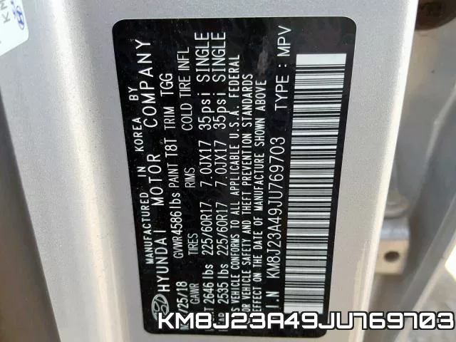 KM8J23A49JU769703 фото 2