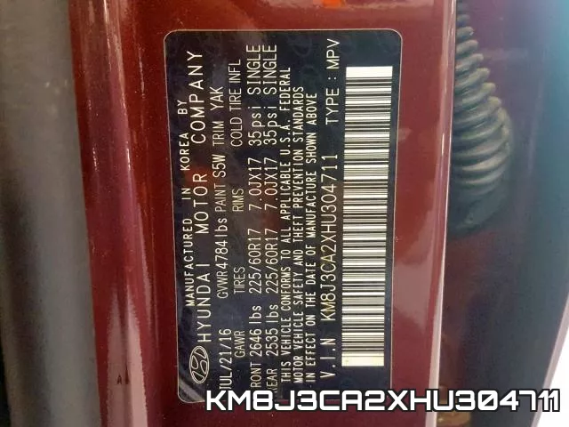 KM8J3CA2XHU304711 фото 2