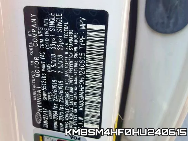 KM8SM4HF0HU240615 фото 2