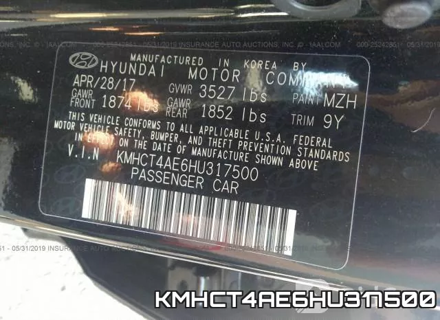 KMHCT4AE6HU317500 фото 10