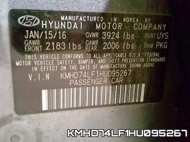KMHD74LF1HU095267 фото 2
