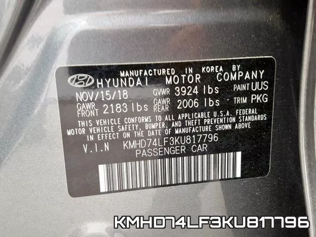 KMHD74LF3KU817796 фото 2
