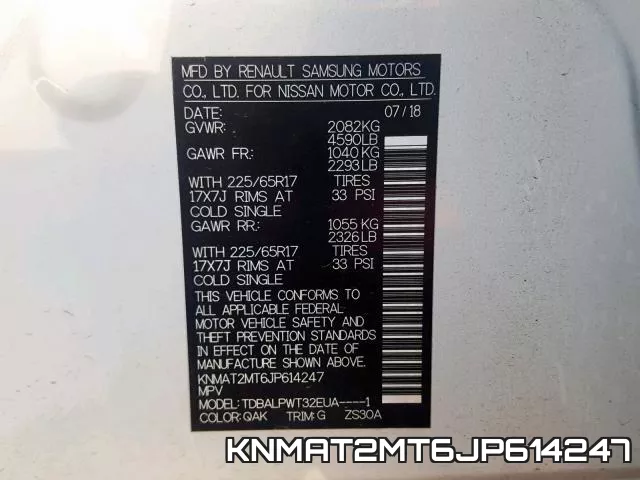 KNMAT2MT6JP614247 фото 2
