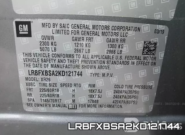 LRBFXBSA2KD121744 фото 10