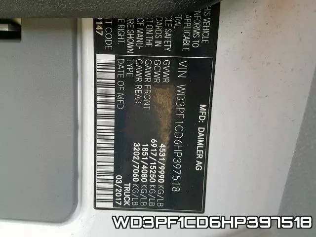WD3PF1CD6HP397518 фото 2