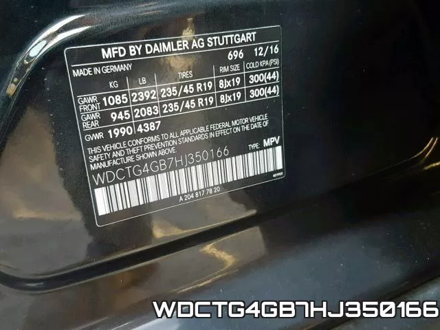WDCTG4GB7HJ350166 фото 2